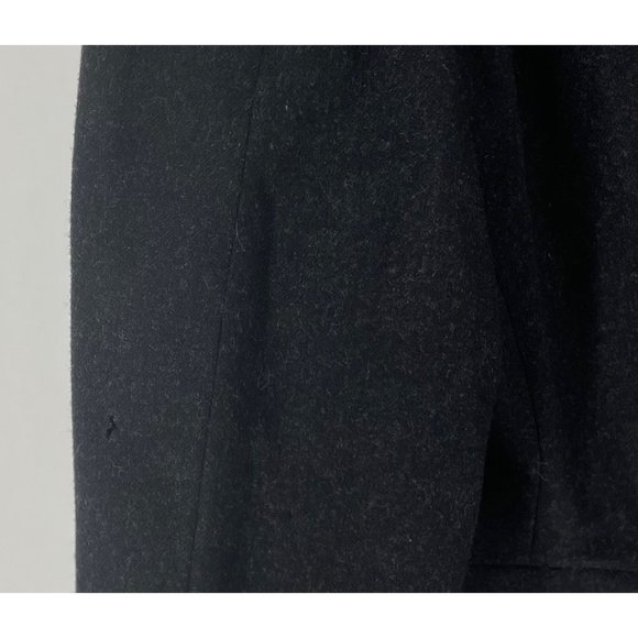 Hudson Tailoring Company Men's Size Medium Grey Double-Breasted Wool Trench Coat - Picture 7 of 7